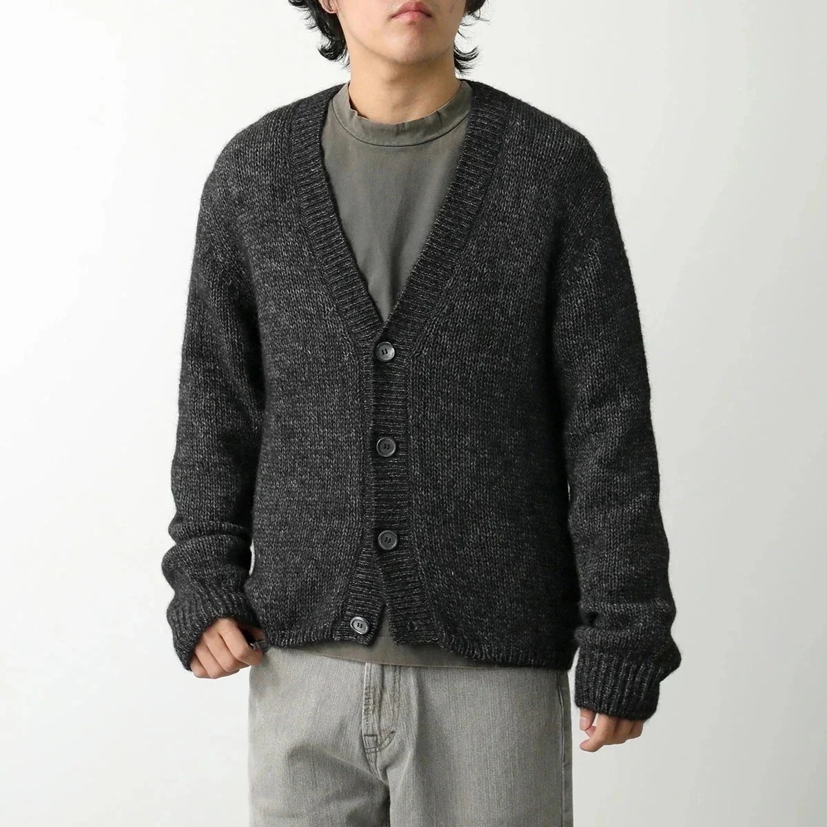 OUR LEGACY アワーレガシー カーディガン ACADEMY CARDIGAN M4243AP メンズ Vネックカラー アルパカ ウール PEPE-NER