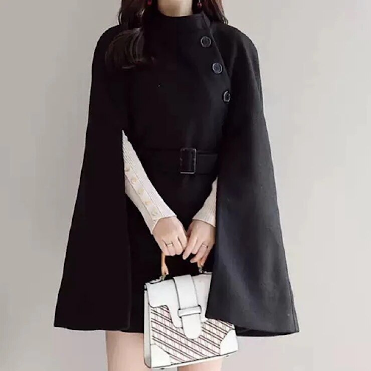 コート レディース ロングコート アウター ケープ 防寒 保温 無地 7,543円