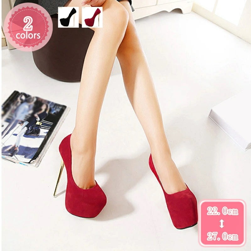 1000円OFFクーポン パンプス 痛くない 脱げない 歩きやすい 靴 ヒール 大きいサイズ ピンヒール ハイヒール 結婚式 スエード ストーム パーティ キャバ ドレス 黒 厚底 歩きやすい 小さい