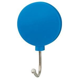 （まとめ）TANOSEE カラーマグネットフック スイング 耐荷重約1kg 青 1個 [x40]