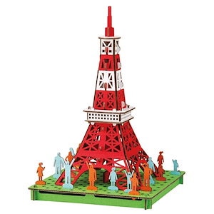 PUSUPUSU 東京タワー ペーパークラフト 工作キット 誕生日プレゼント 子供 おもちゃ 男の子 女の子 小学生 知育玩具 プチギフト 図工 おうち時間 手作りキット クリスマスプレゼント 子ども