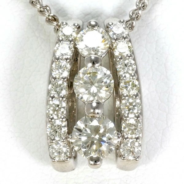 PT950 PT850 ネックレス ダイヤ 0.70 VVS～VSクラス 鑑別書 ジュエリー 中古