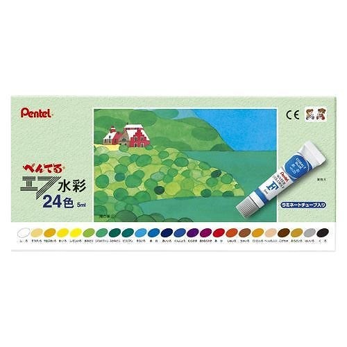 （まとめ買い）エフ水彩 ラミチューブ 24色 WFR-24 00010556 [x3]