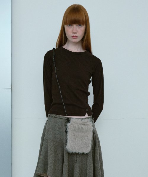 Mini Fur Bag [Gray]