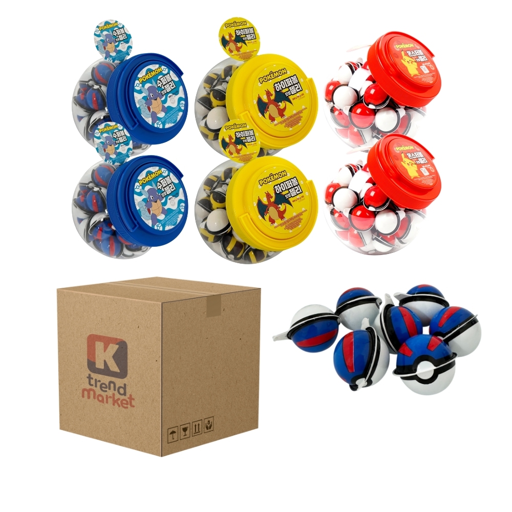 韓国お菓子 グミゼリー ポケモングミ モンスターボール / ハイパーボール / スーパーボール ゼリー 50個入り 大容量セット／冷蔵便対応／業務用＆個人購入可