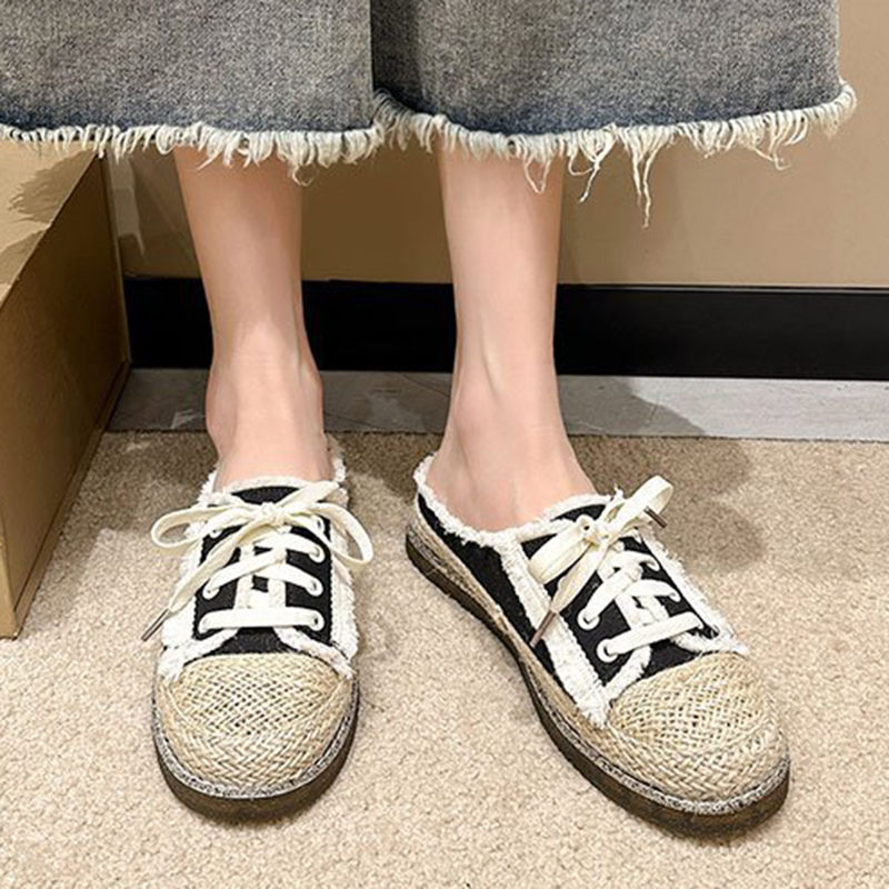 クーポン スリッポン サンダル ファッション 通気性 蒸れない 履きやすい サボ ローヒール ウォーキング クッション 低反発 かわいい 厚底 バイカラー シンプル 楽チン 防滑 軽量 かかとなし ス