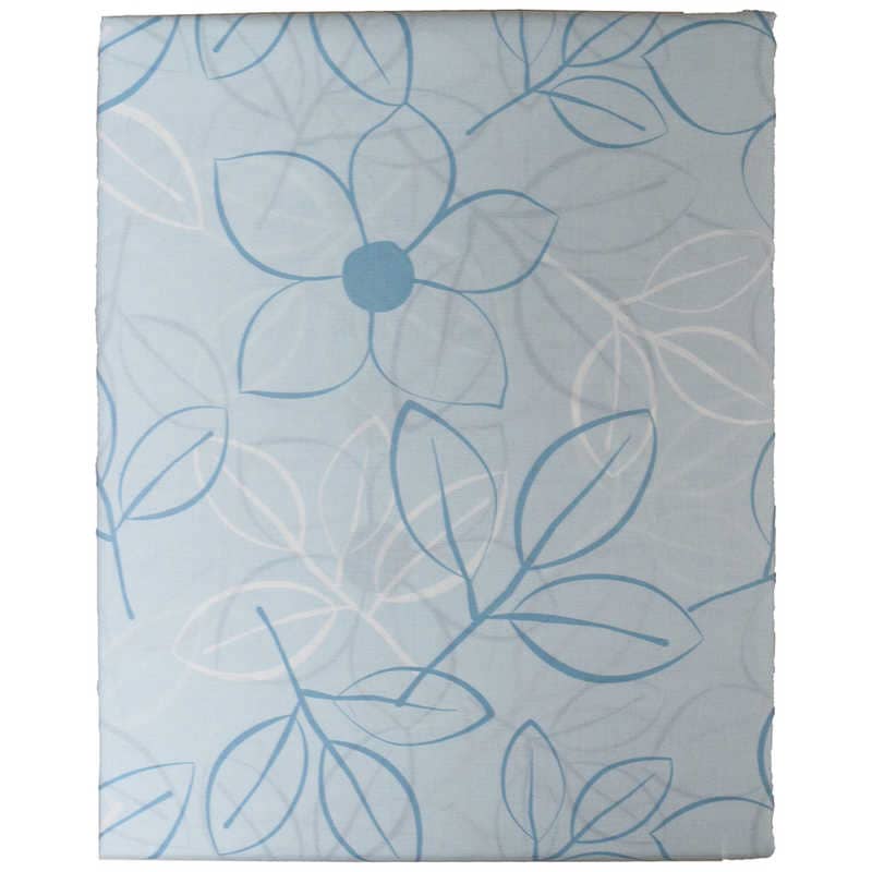 生毛工房　【ボックスシーツ】綿ローン リーフ クィーンサイズ(綿100%/170×200×30cm/ブルー) 6,580円