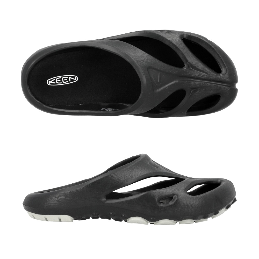 キン シャーンティ ブラック ダウン ブルー スライド スリッパ 1018206