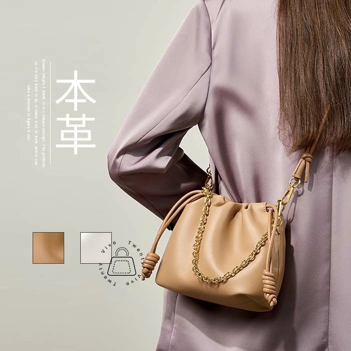 ショルダーバッグ 本革 レディース 斜め掛けバッグ 大人 小さめ 軽量 本革 ハンドバッグ 小さめ 巾着バッグ レディース 2way 肩掛け ドローストリング カジュアル シンプル ビジネス 通勤