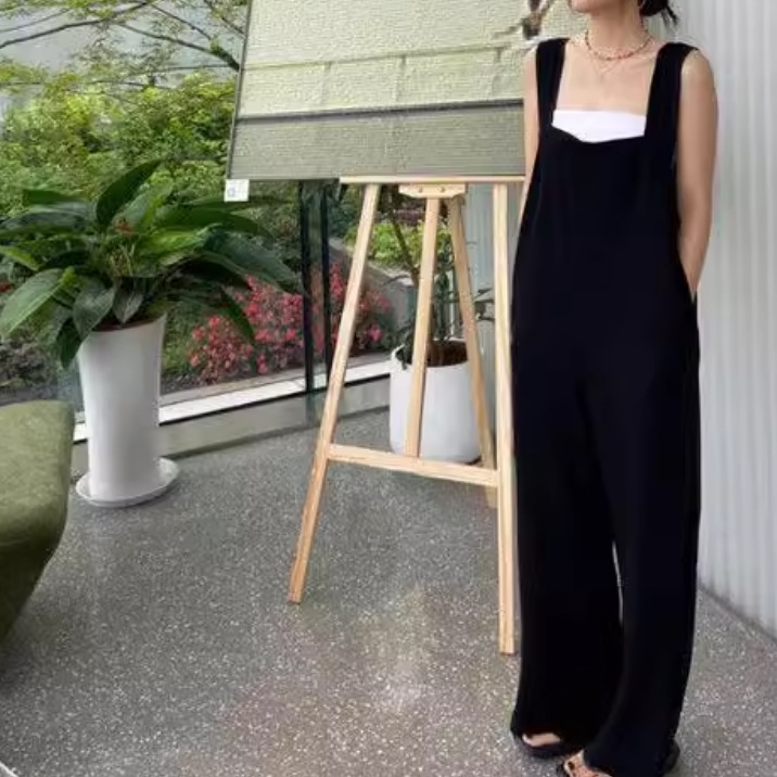 レディース パンツ ボトムス サロペット つなぎ オーバーオール ロングパンツ ロング ポケット かわいい 大人可愛い きれいめ シンプル カジュアル おしゃれ かっこいい こなれ感 ラフ ルーズ
