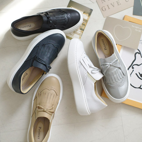 本革タッセルスニーカー レディース 11,154円