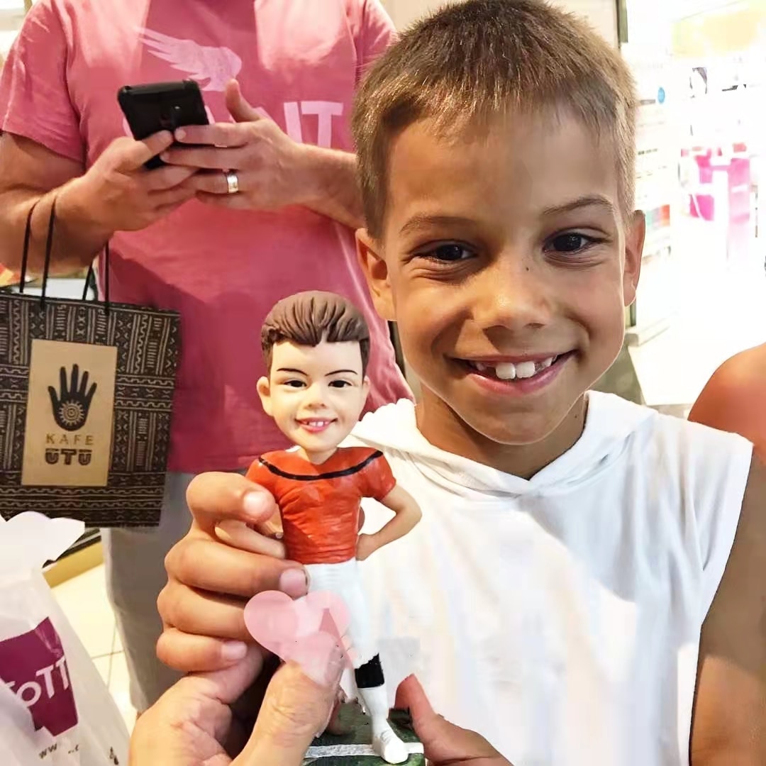 【オーダーメイド】uDesign 3D肖像画置物写真人形/記念日誕生日プレゼントに/似顔絵美しい少年