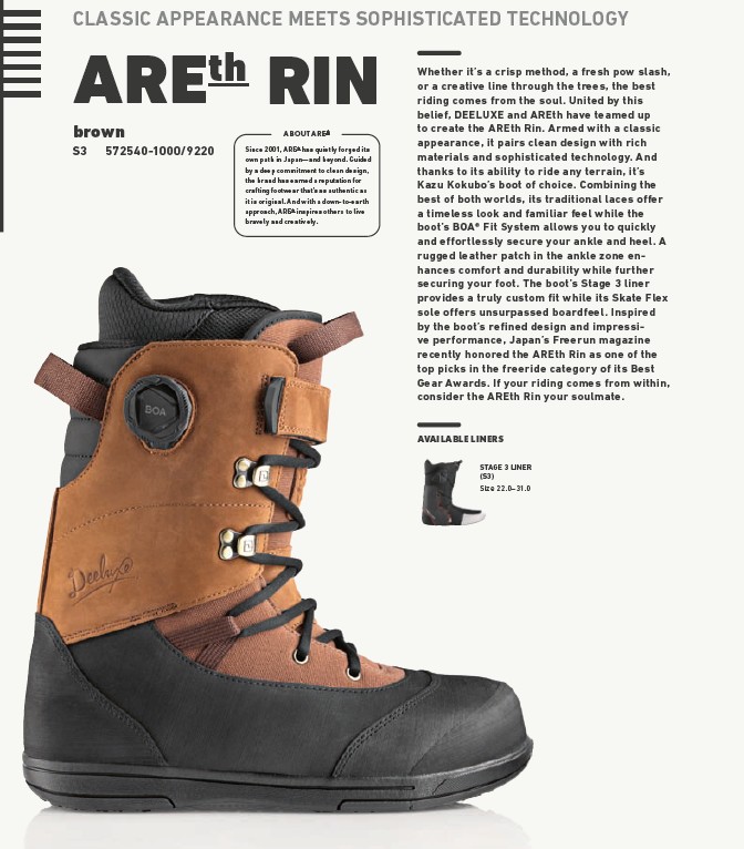 新品未使用 25-26 DEELUXE BOOTS ARETH RIN S3 BROWN 25.5CM 土日祝発送OK 32