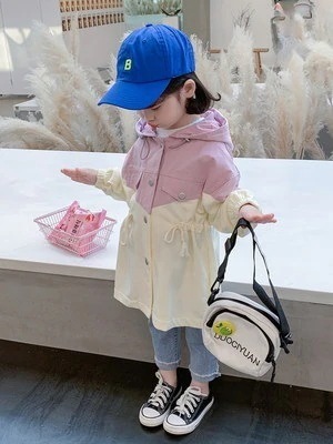 女の子 パンチング ジャンパー 中 長タイプ 赤ちゃん 春 2021 新型 子供服 上着 子供服 子 5,292円