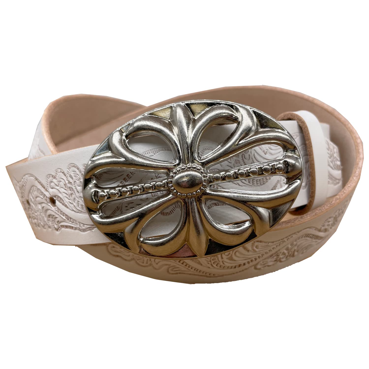 WING LEATHER 栃木レザーベルト 黒色 濃茶 白色 ホワイト 本革 牛革 メンズ 国産 クラフト カジュアル 40mm W021