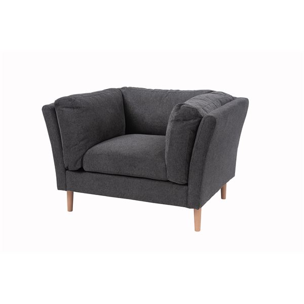 ソファ 1人掛け 約W105xD85xH73xSH45cm ダークグレー 組立品