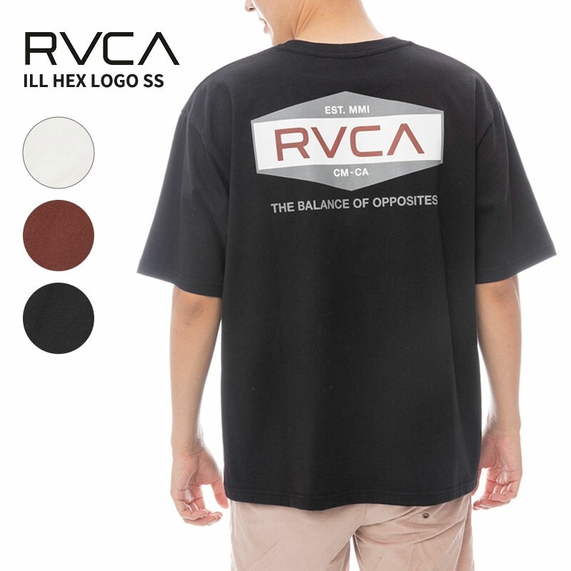 ルーカ メンズ 半袖Tシャツ RVCA ILL HEX LOGO SS Tシャツ BF041252 カットソー 春 夏 サーフ スケーター