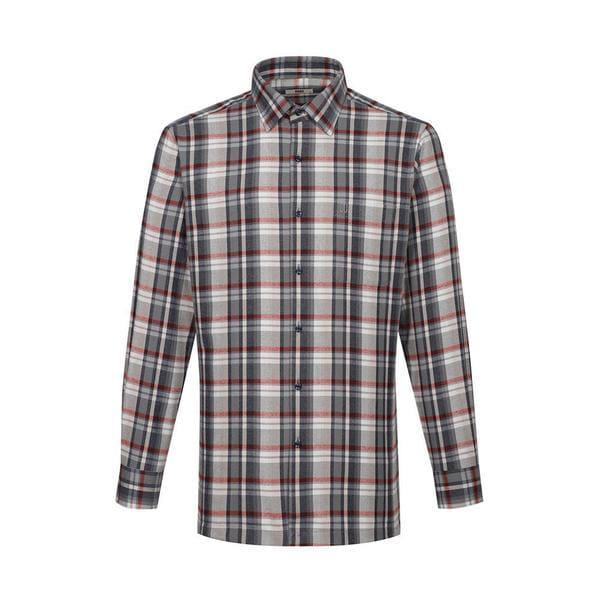 起毛ポリ混紡イージーケアスモールチェックシャツ レギュラー핏__DKW2SHCL418N1