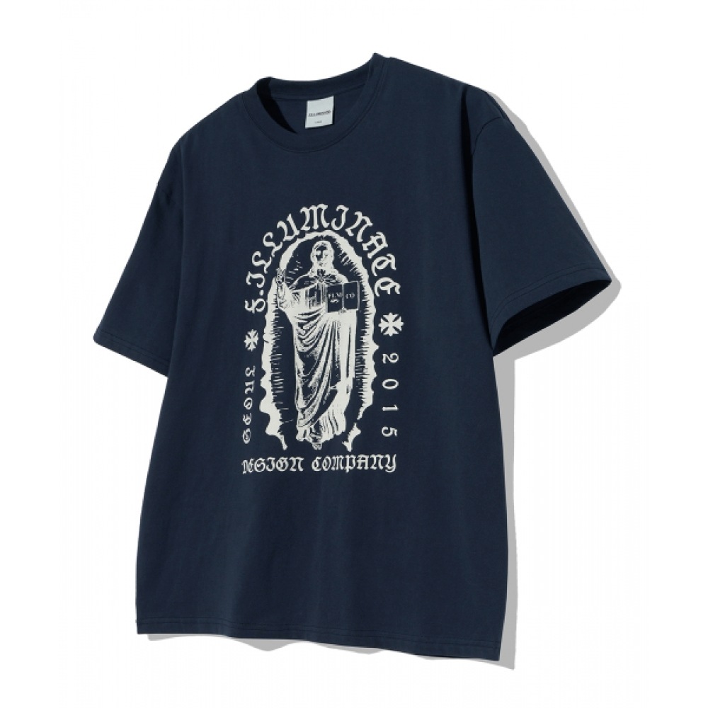 フィルミネイトパイオニアラウンド Tシャツ-ネイビー