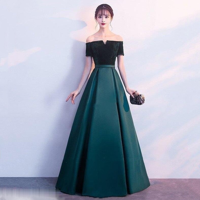 パーティードレス レディース Aラインワンピース 演奏会 エレガンス ボートネック ロングドレス 二 5,120円