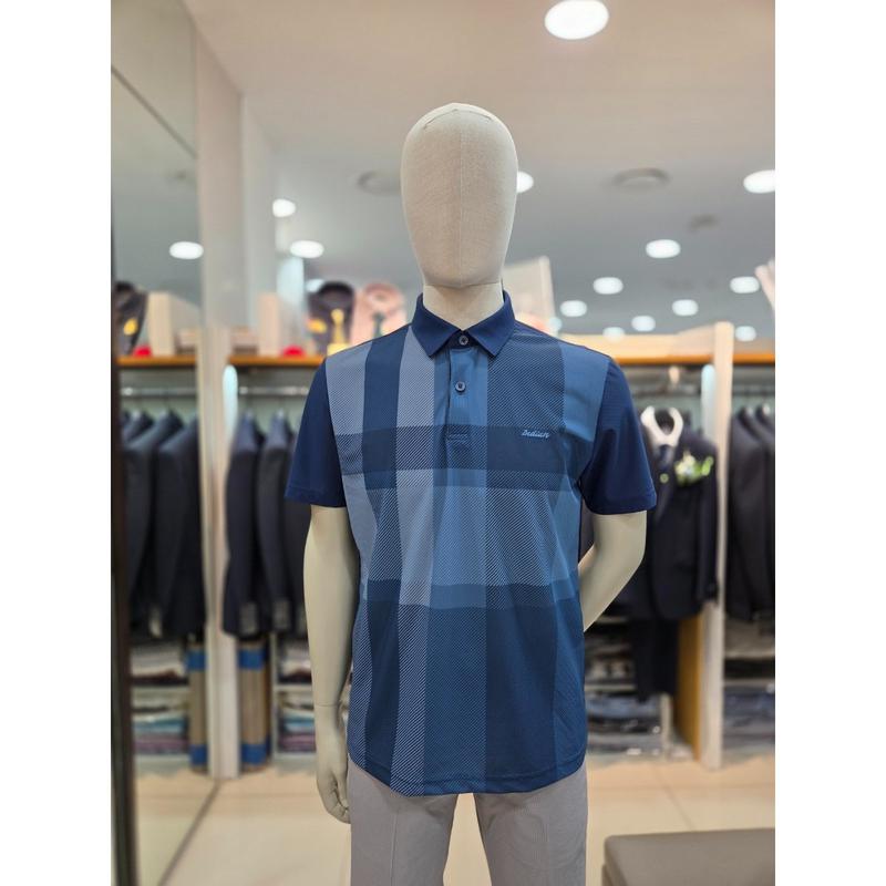 チェックプリントクールTシャツ MITAS5M320156_DG