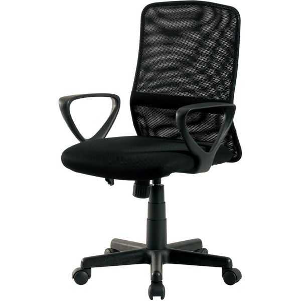 KHC-832L(BK) メッシュバックチェア ブラック メーカー直送