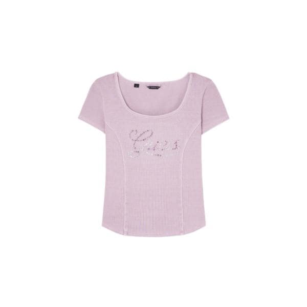 YQ2K1452 女性ブリンインディゴ半袖Tシャツ