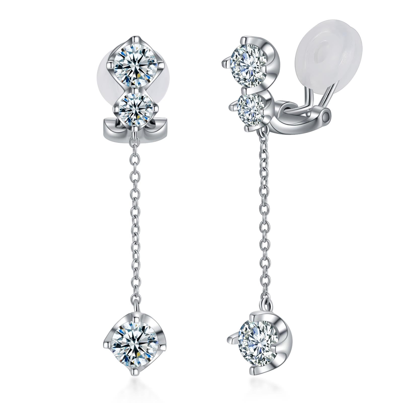 FH.bird イヤリング レディース 人気 揺れる 最高級ジルコニア 金属アレルギー対応 シルバー925 4月誕生石 イヤリング 痛くない ブランド おしゃれ 上品 パーティーィ デート 誕生日 プ