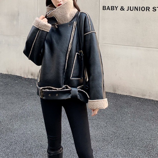 アウター レディース ジャケット ロングコート レザージャケット S M L XL 韓国 ショート 長袖 ドロップショルダー バルーンスリーブ オーバーサイズ モコモコ ポケット ボア きれいめ 大人