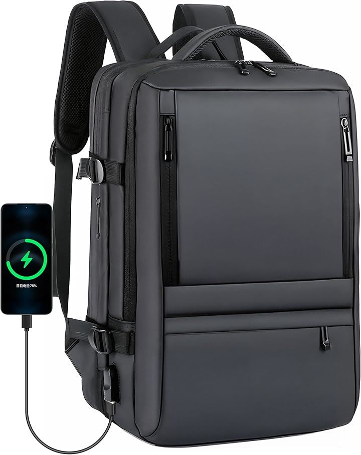 リュック ビジネスリュック 20L 35L 大容量3way マチ拡張 17.3インチ PCラップトップバック バックパック リュックサック 多機能 USB充電ポート( ブラック, L) 7,080円