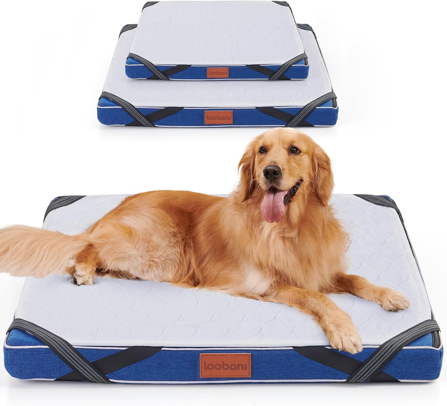 犬 介護ベッド 床ずれ予防ベッド 防水 犬 ベッド 洗濯 丸洗い 防水 子犬 老犬 介護用グッズ 足腰の弱いペットに最適 ダークブルー（100*80*8cm） 7,463円