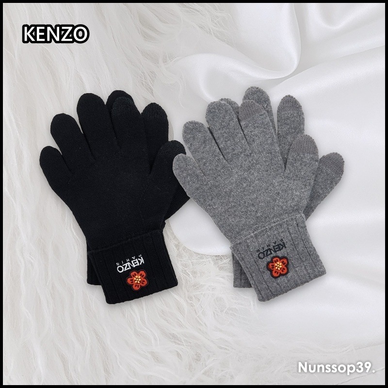 KENZO ボケ フラワー ウール 手袋