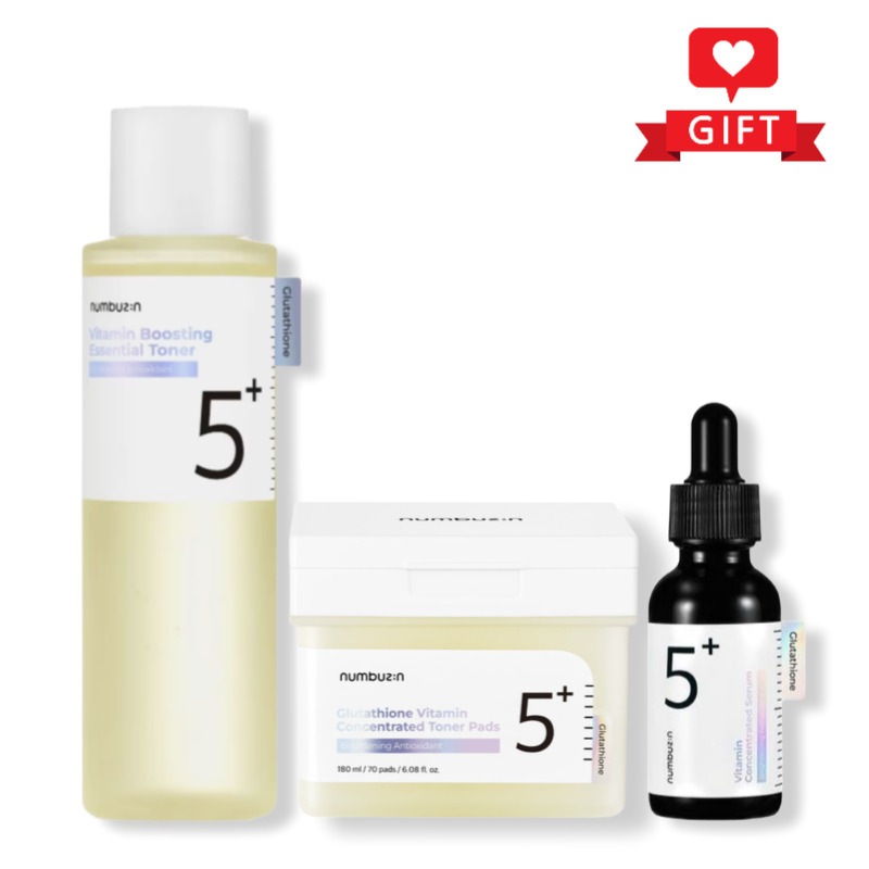 5番ライン 3種セット (エッセンシャルトナー200ml + アンプル30ml + フィルムパッド70枚) / トーンアップケア / 透明感スキンケア / くすみ対策