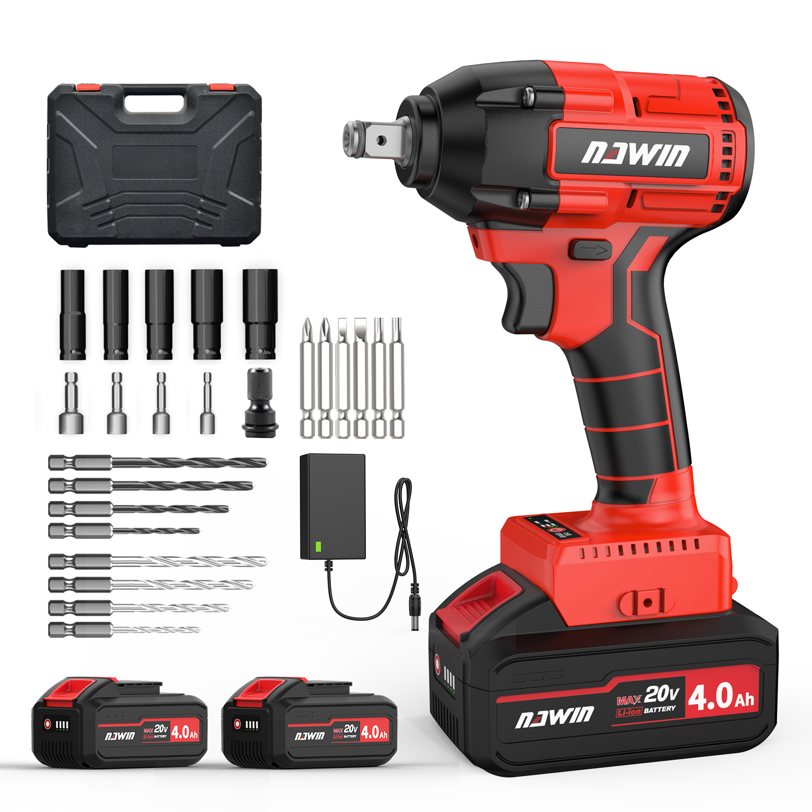 20V充電式インパクトレンチ 電動インパクトレンチ 最大トルク 320Nm コードレス ブラシレスモーター ボルトの締付緩め ホイール交換 7,485円