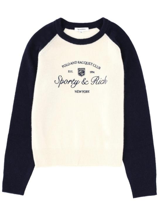SPORTY & RICH Men Tops WS07561412WH63 ECRU DARKNAVY Neutrals