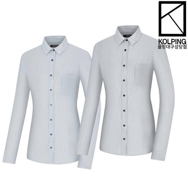 女性 春 初夏 ストライプ柄 カジュアルでシンプルな長袖シャツ KWH5067W カダシアン