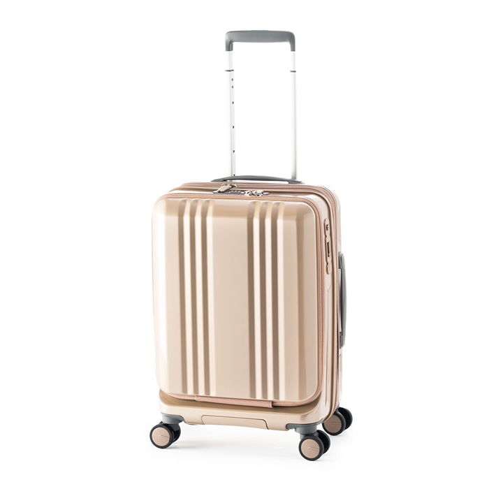 ハードキャリーケース デカかるEdge Front Open 3～4泊 37L+7L ALI-077-18FW-CGD シャンパンゴールド