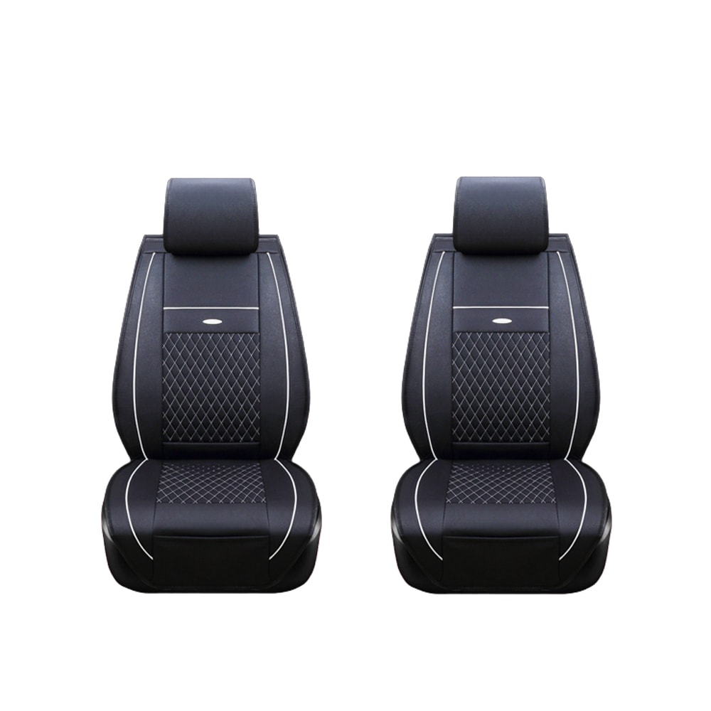 シートカバー 2枚 車 運転席 助手席 フロント座席 汎用 防水 レザー PVC シート カーシート クッション カバー 内装 カーマット 軽自動車 乗用車 フリーサイズ