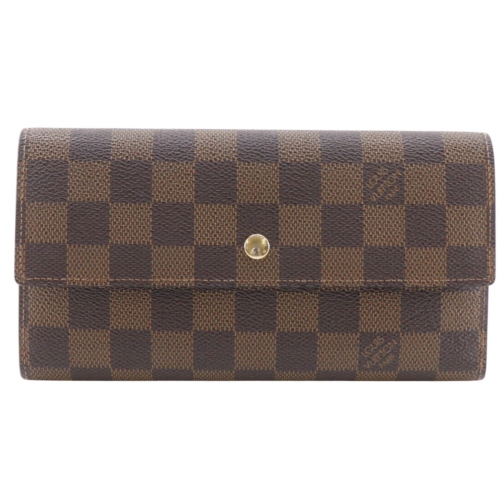 ポルトフォイユ・インターナショナル N61217 長財布 ダミエキャンバス 茶 TH4079 ユニセックス 中古品