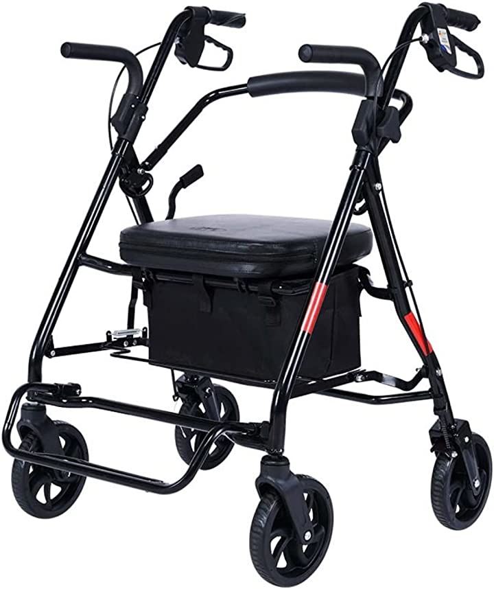 シルバーカー 歩行車 アシストウォーカー高さ調節可 折り畳み可 手押し車 Q08H-01( black)