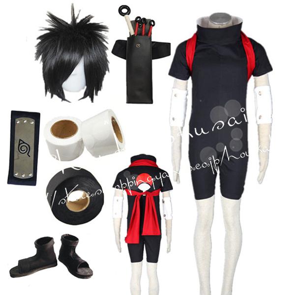 【本日限定】子供用 大人用 ナルト うちは サスケ コスプレ衣装 ウィッグ 靴 コスチューム 演出服 コス 変装 仮装 撮影 祭り