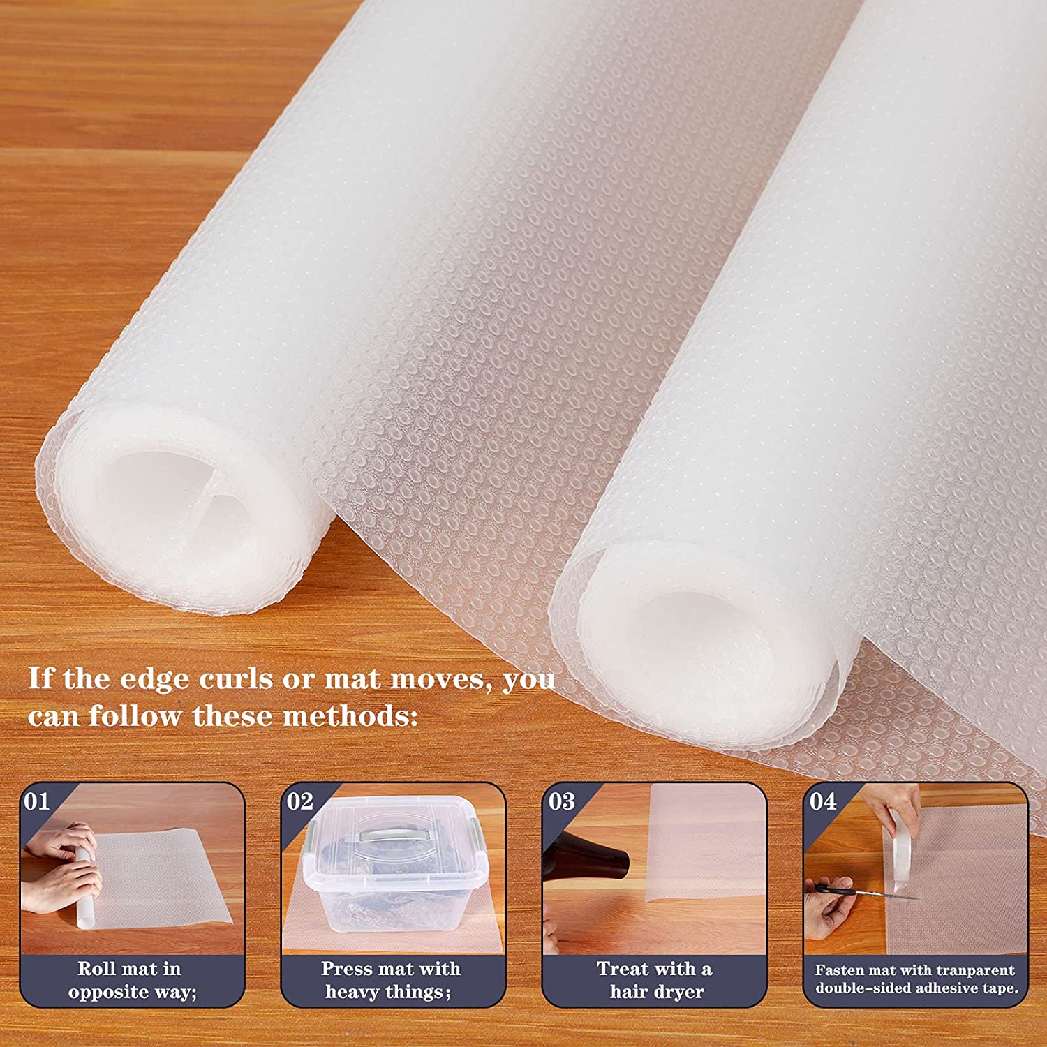 今がチャンス食器棚　すべりどめパッド 3巻30*150cm しょっきだなシート 引き出しシート シンクマット 接着剤不要 裁断可能 EVA 耐熱滑り止め防湿防油 食器棚／引き出し／キッチンに適用