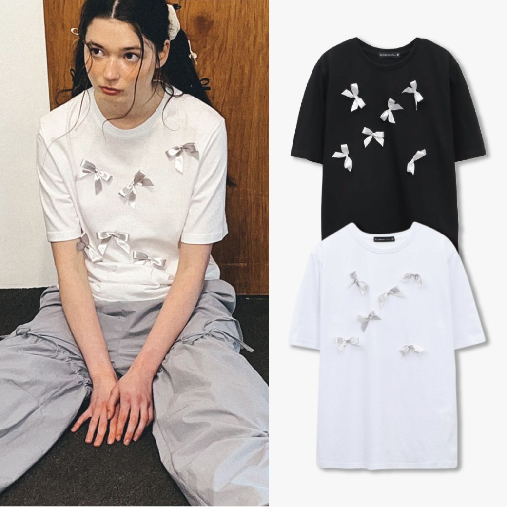 REAL RIBBON BOW T SHIRT