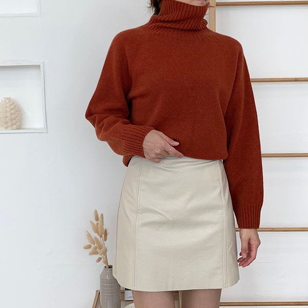 ホールガーメント タートルネック ウールニット 4,637円