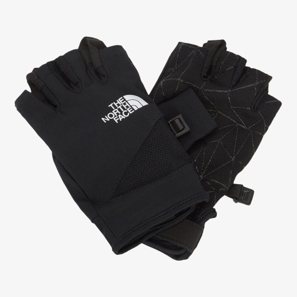THE NORTH FACE クールライト ハーフグローブ_BLACK NJ3FR01A