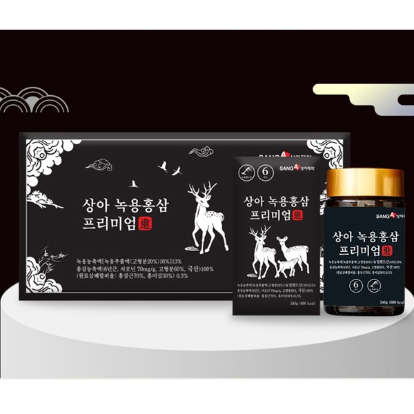 鹿茸配合 紅参プレミアムエキス 240g×4本 高級健康食品 ギフトセット