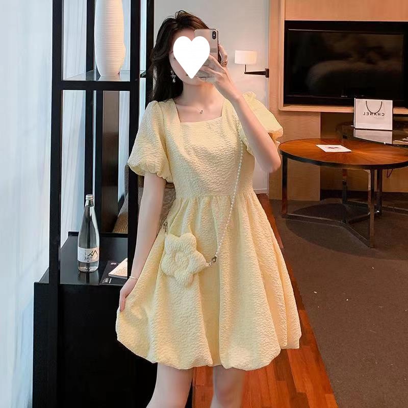 【1つ買うと10つ無料】ドレス女性2025夏の牙 スリーブプリンセススカートスモールウエストスカート