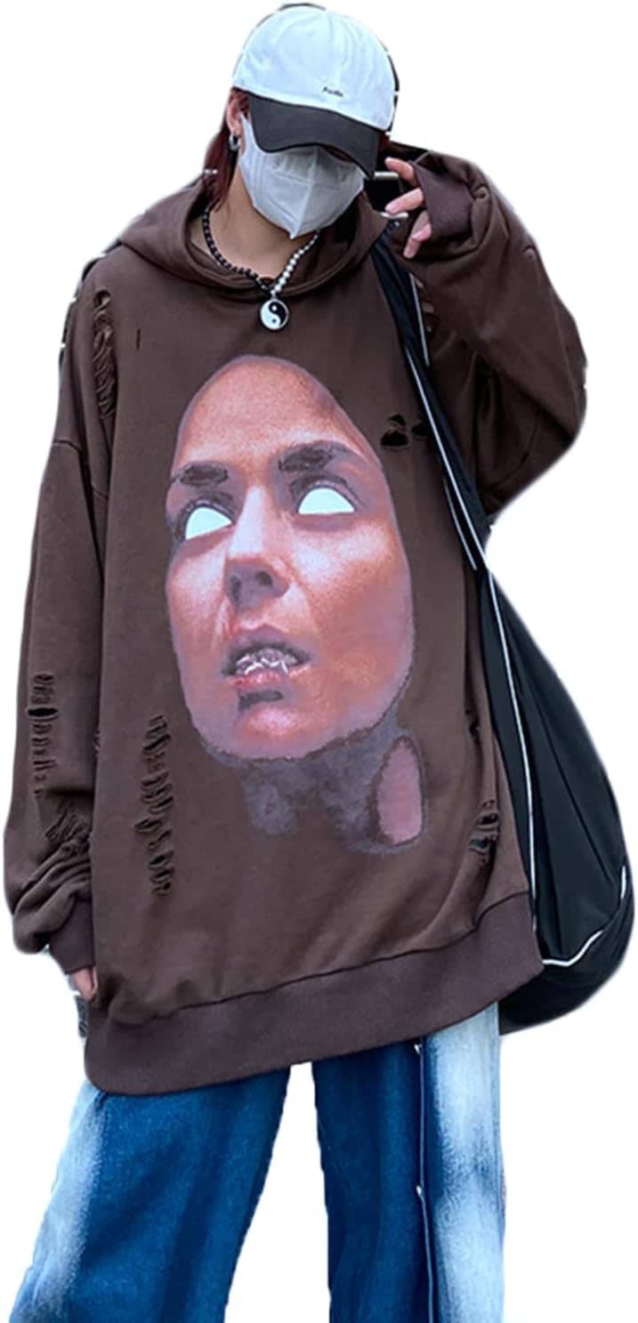 メンズ トレーナー ヴィンテージ グラフィックプリント ヒップホップ 大きいサイズ ヘビーウェイト プルオーバー トップス スウェット パーカー 秋 冬 春 人気 ロックストリート V系 r