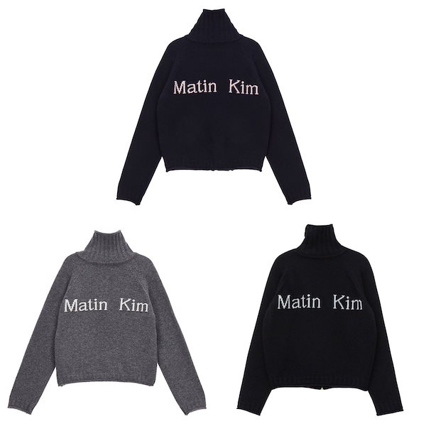 Qoo10] Matin Kim SPELL POINT KNIT ZIP