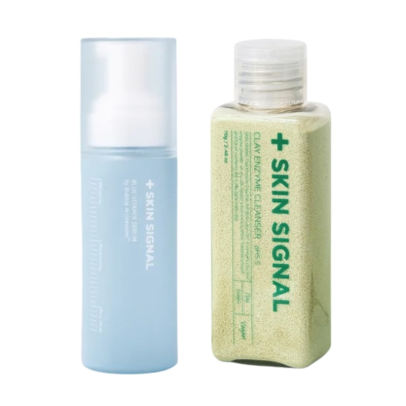 [毛穴セット] クレー 酵素 洗顔剤+ブルービタミンバブルセラム